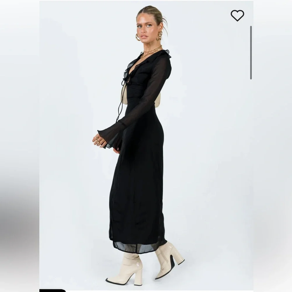 NWOT ROSALIA MAXI DRESS BLACK - Picture 2 of 8
